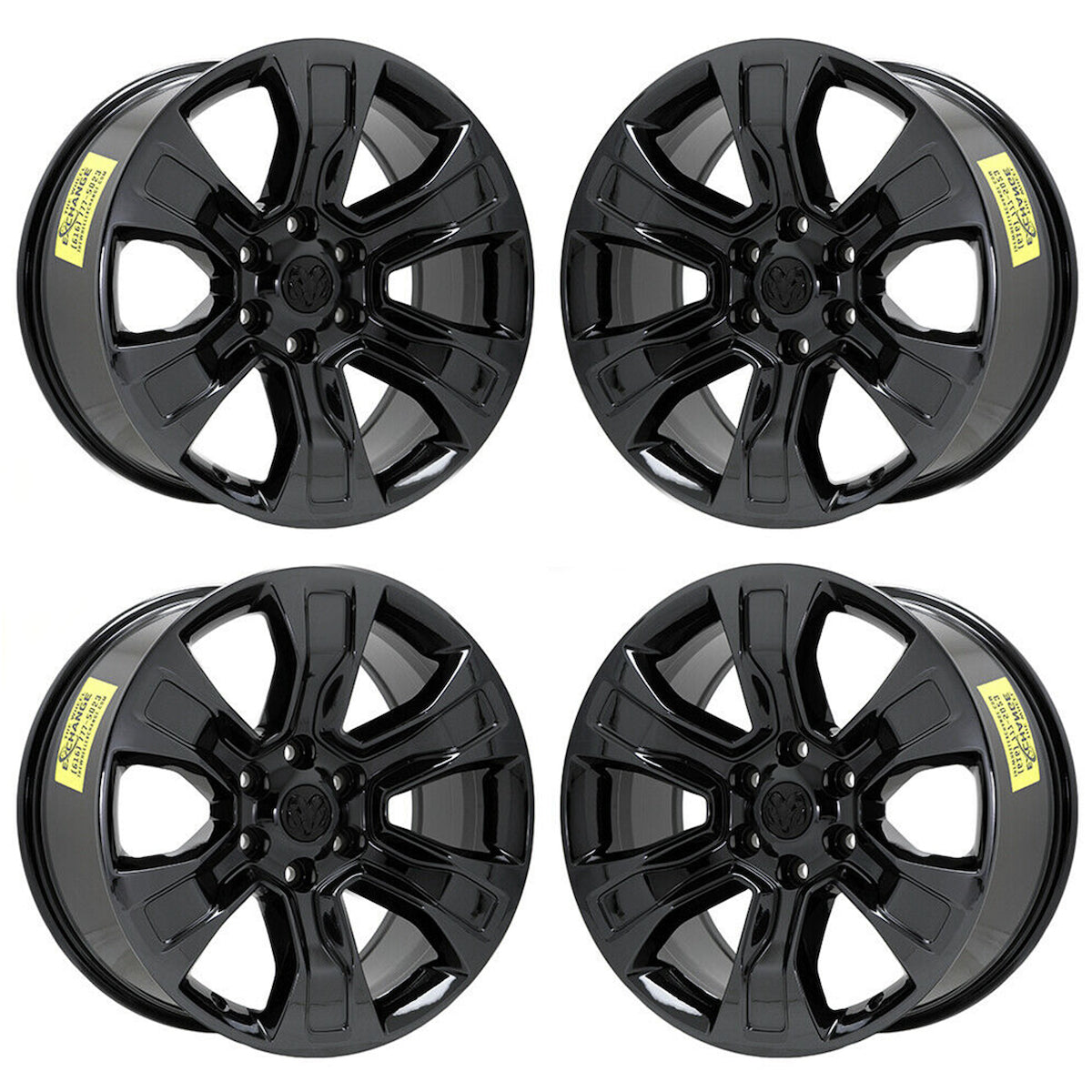 20" Dodge Ram 1500 Truck Black Chrome wheels rims Factory OEM set 2678 EXCHANGE